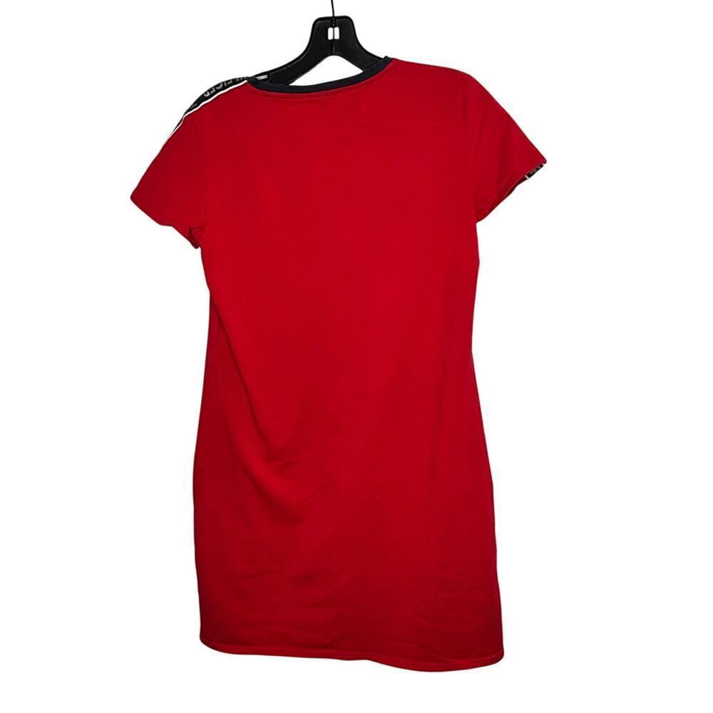 Tommy Hilfiger Red Short Sleeve Trendy Y2K Vibes T-Shirt Dress Medium Petite - Picture 2 of 10